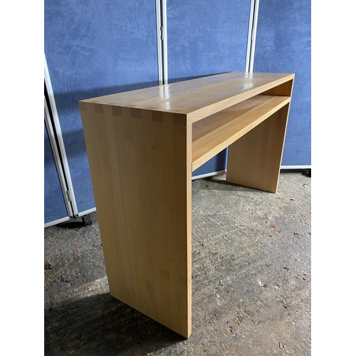 430 - Modern Oak narrow desk table. 

Dimensions - 47