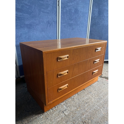 441 - Mid century G Plan three drawer chest of drawers. 

Dimensions - 32