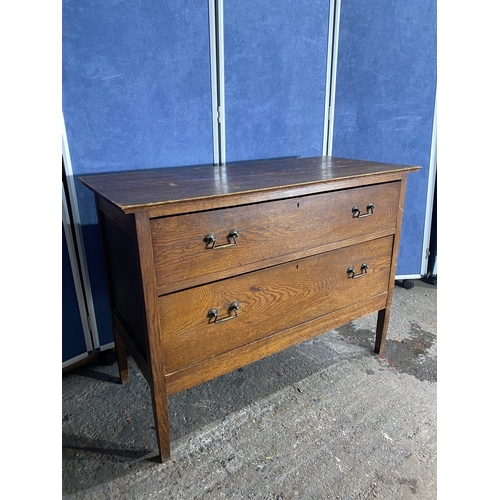 449 - Antique two drawer chest of drawers. 

Dimensions - 42