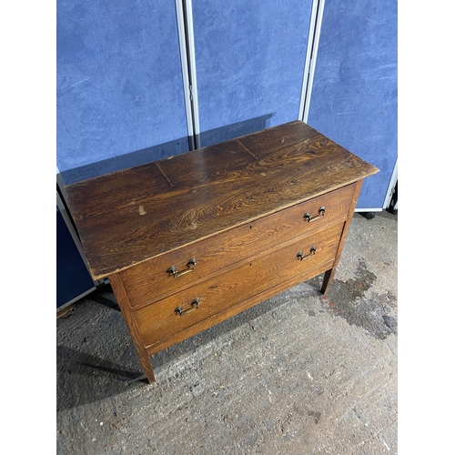 449 - Antique two drawer chest of drawers. 

Dimensions - 42