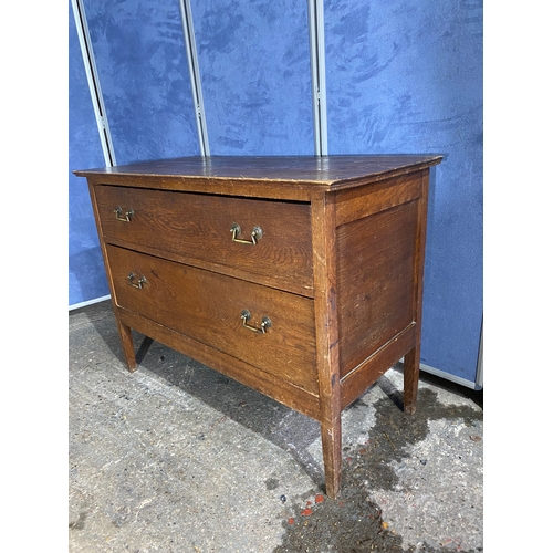 449 - Antique two drawer chest of drawers. 

Dimensions - 42