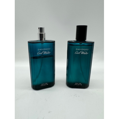 80 - Two bottles Davidoff Cool Water Eau De Toilette Fragrances 125ml