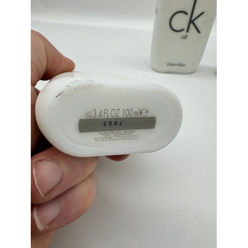 87 - Three bottles of Calvin Klein CK all Eau De Toilette Fragrances 100ml