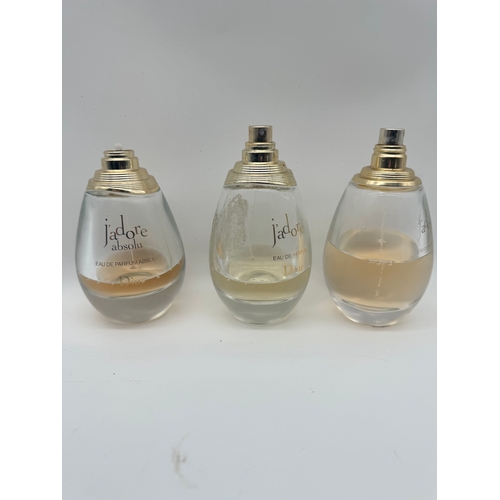 175 - Three bottles of Dior J'adore Eau De Parfum 75ml