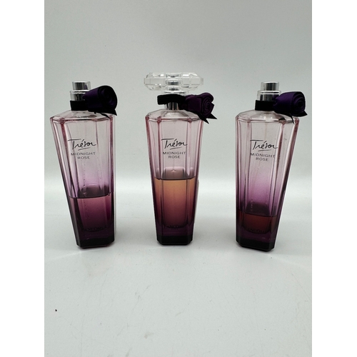 205 - Three bottles of Lancome Treson Midnight Rose 75ml Parfum