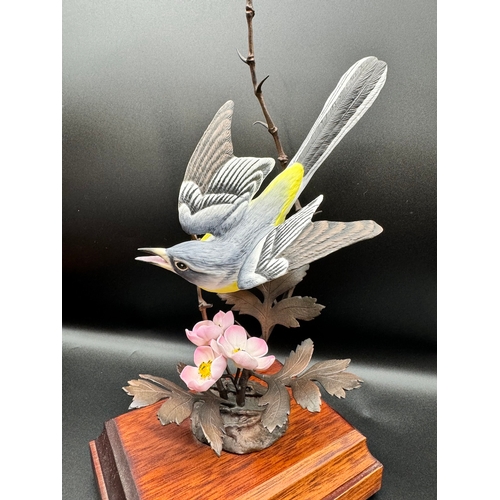 125 - Collection of six birds by sculpture David Fryer commissioned by The Danbury Mint - bone china & bro... 