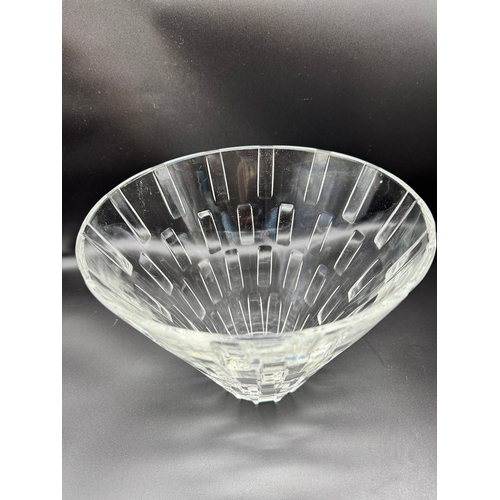 133 - Large Heavy Crystal Swedish Orrefors Bowl in box + one other crystal bowl