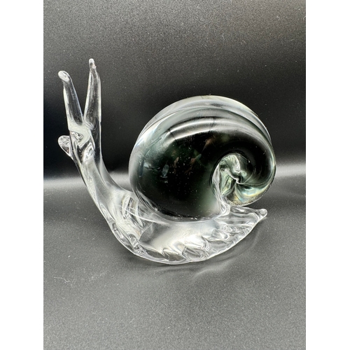 135 - Five Studio art glass sculptors including Formia Vetri Di Murano elephant 035, Karlin Rushbrooke Fis... 