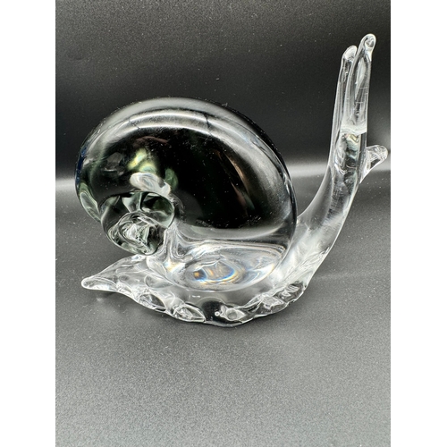 135 - Five Studio art glass sculptors including Formia Vetri Di Murano elephant 035, Karlin Rushbrooke Fis... 