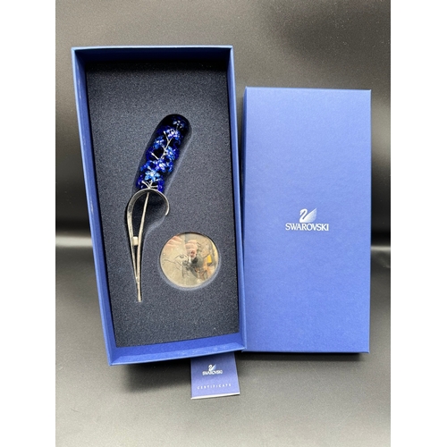 149 - Swarovski Crystal Paradise Flowers - Dindori Sapphire 677990 Boxed with COA