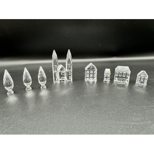 158 - Collection of Swarovski Crystal Buildings / Town scene