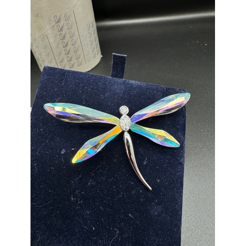 167 - Swarovski Crystal Dragonfly 190264/ Dragonfly Brooch + Butterfly 10002