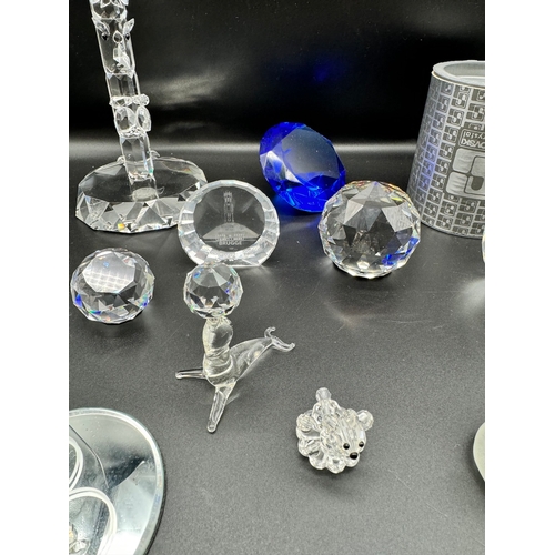 169 - Collection of Swarovski Crystal Globes / Egg + other crystal similar to Swarovski