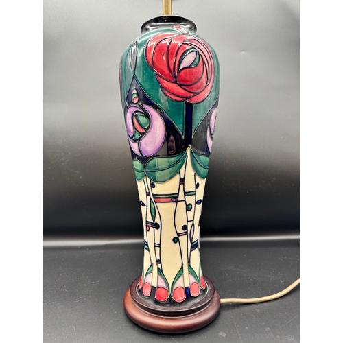 59A - Vintage Moorcroft Ceramic Table Lamp 