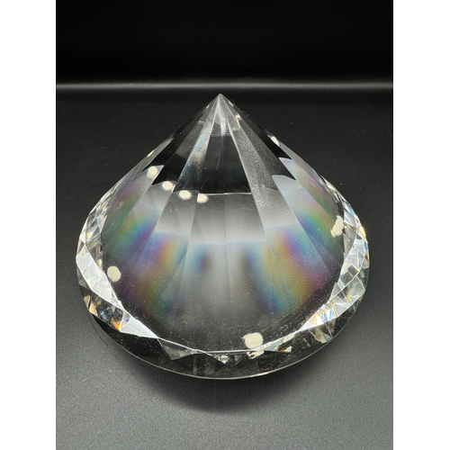 169A - Large Rosenthal Faceted Crystal in shape of brillant round diamond 16cm x 13cm