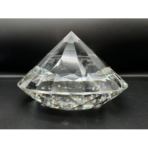 169A - Large Rosenthal Faceted Crystal in shape of brillant round diamond 16cm x 13cm