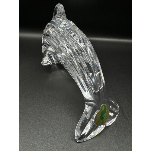 169B - Boxed Waterford Crystal Shamrock + Waterford Dolphin