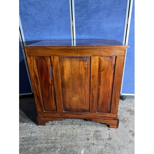 455 - Vintage mahogany knee-hole writing desk