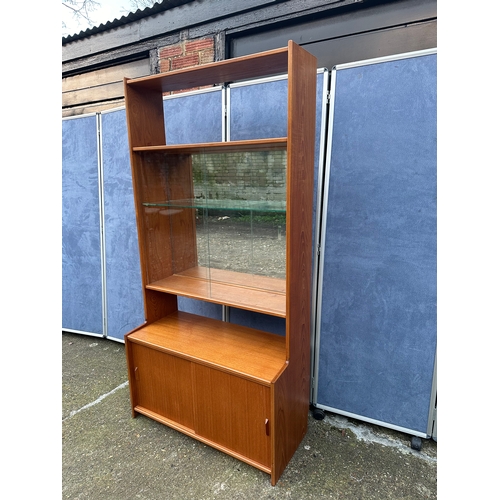 479 - Mid century Teak display unit. 

Dimensions - 36