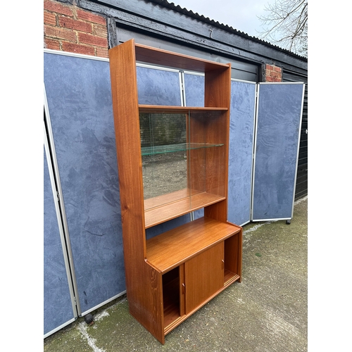 479 - Mid century Teak display unit. 

Dimensions - 36