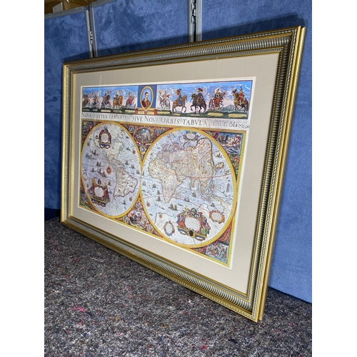 480 - Large framed Nova Totis Terrarom Sive Novi Orbis Tabvla print.