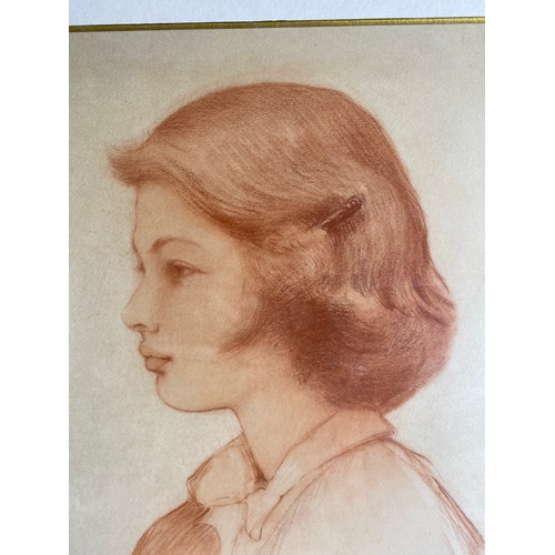 489 - A portrait of 'Fay aged twelve' by Harold Cox