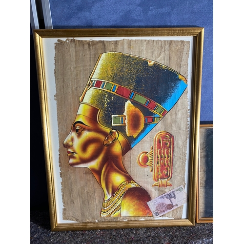 503 - A pair of Egyptian themed pieces of Papyrus