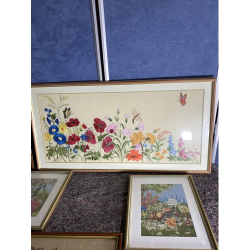 511 - A large lot of Floral inspired tapestries