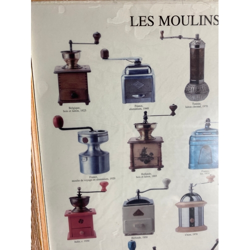 515 - Les Moulins à Cafè framed poster