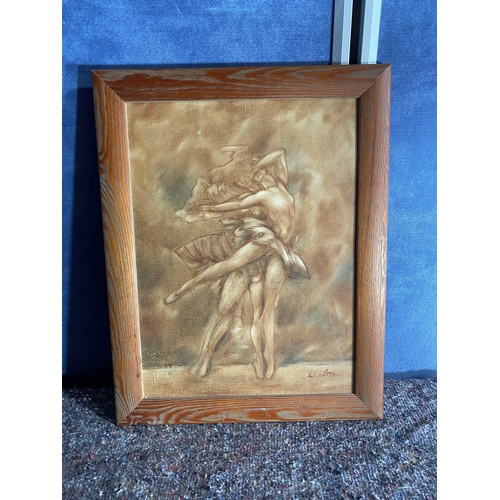 519 - Vintage ballerina art signed by Walton.