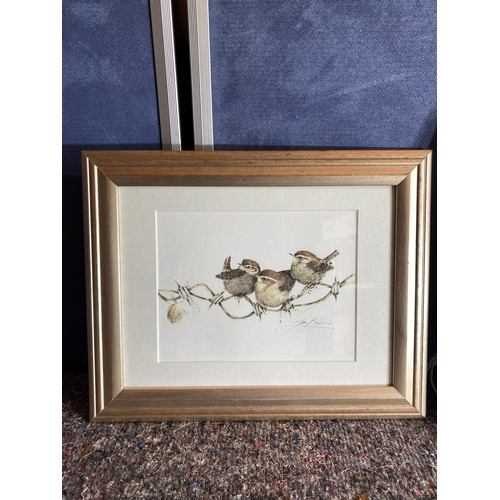 533 - A collection of three bird prints signed by Jan Bowles.