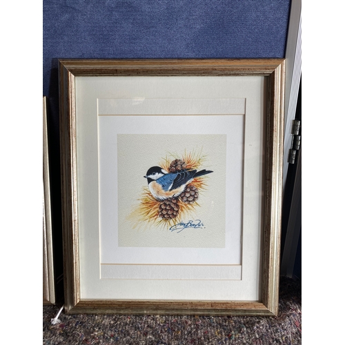 533 - A collection of three bird prints signed by Jan Bowles.