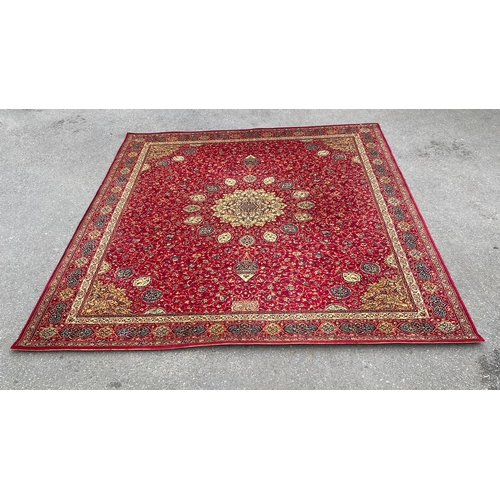 Large Wilton Wool red Rug/Carpet

Dimensions - 9' x 2'6"