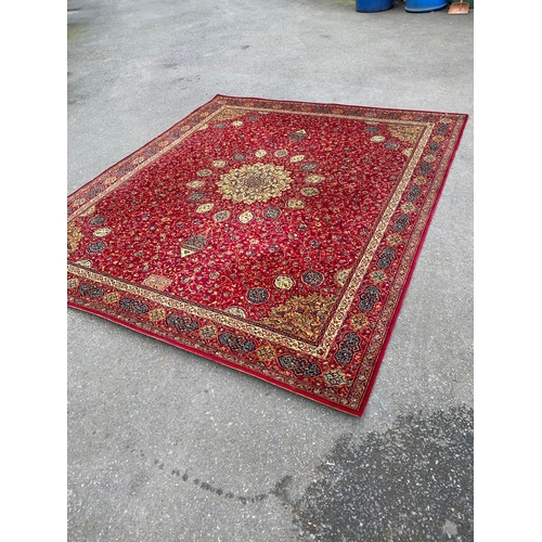 602 - Large Wilton Wool red Rug/Carpet

Dimensions - 9' x 2'6