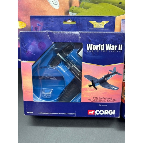 79 - Corgi WW2 War in the Pacific Aircraft Models - AA33004, AA33103, AA99126