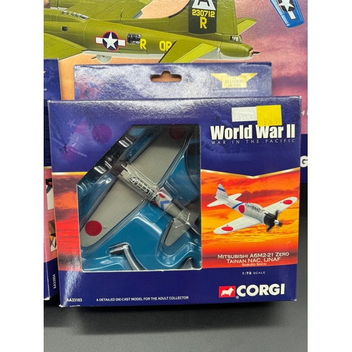 79 - Corgi WW2 War in the Pacific Aircraft Models - AA33004, AA33103, AA99126