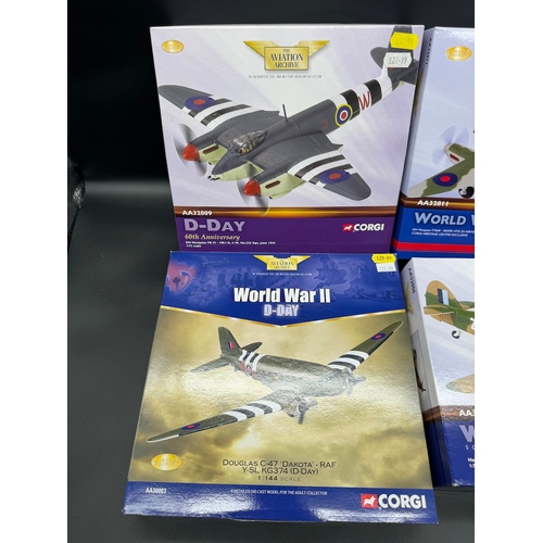 92 - Four Corgi WW2 Model Aircraft - AA32809, AA32811, AA32006, AA30003