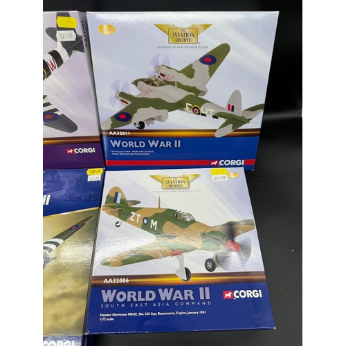 92 - Four Corgi WW2 Model Aircraft - AA32809, AA32811, AA32006, AA30003