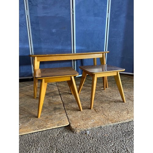 325 - Three Retro/Mid century teak side tables. 

Please see images for all dimensions.