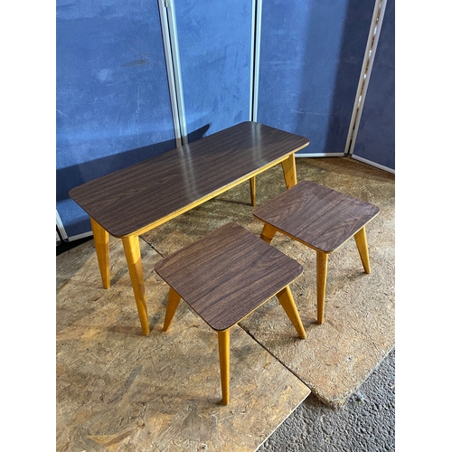 325 - Three Retro/Mid century teak side tables. 

Please see images for all dimensions.