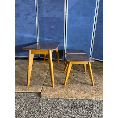 325 - Three Retro/Mid century teak side tables. 

Please see images for all dimensions.