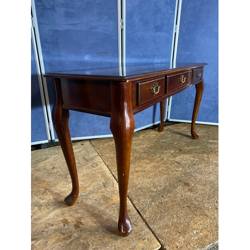 336 - Mahogany low console table. 

Dimensions - 48