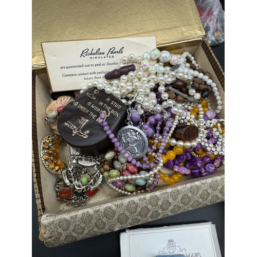 74 - Quantity of costume jewellery including necklaces, bracelets, cufflinks etc