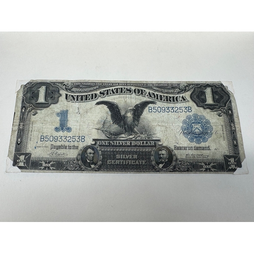 77 - United States of America One Silver Dollar Black Eagle Bank Note 1899 - First and only bank note to ... 