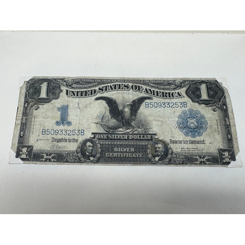 77 - United States of America One Silver Dollar Black Eagle Bank Note 1899 - First and only bank note to ... 