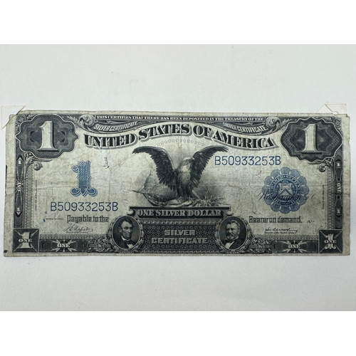 77 - United States of America One Silver Dollar Black Eagle Bank Note 1899 - First and only bank note to ... 