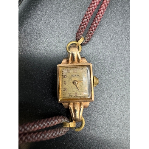 97 - Four Vintage Ladies Cocktail Watches including 9ct gold Case Rotary, Bursa, Tissot & Eurastyle