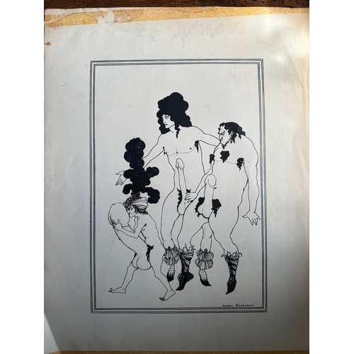 58 - Four Vintage Aubrey Beardsley Lithograph of Erotic Scene English Nudity