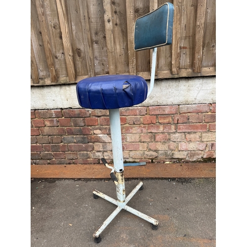 170 - Vintage engineers adjustable stool