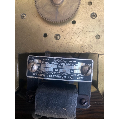 346 - Antique Warren Telechron CO 'Clock in' machine

Please see images for dimensions.